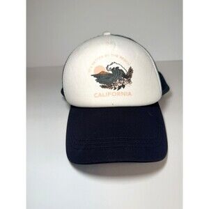 Roxy Vintage Y2K Blue California It's Better By The Beach Snapback Trucker Hat